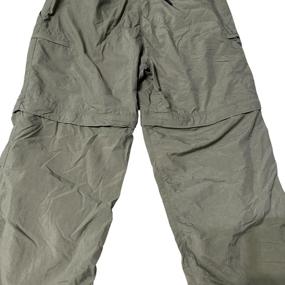 Men's The North Face Stow Away Zip Off Hiking Pants Shorts Green Medium